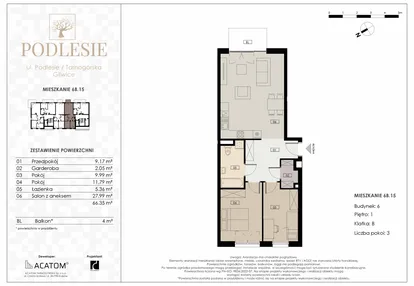 Mieszkanie w inwestycji: Podlesie