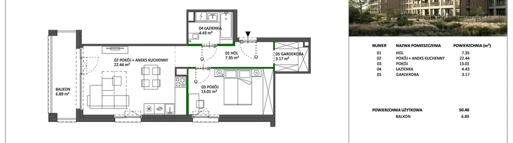Mieszkanie w inwestycji: Hillence etap 3