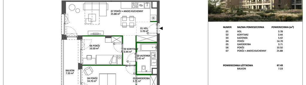 Mieszkanie w inwestycji: Hillence etap 3