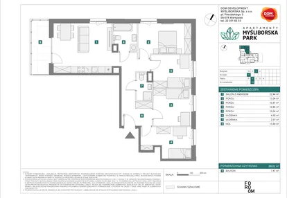 Mieszkanie w inwestycji: Apartamenty Myśliborska Park