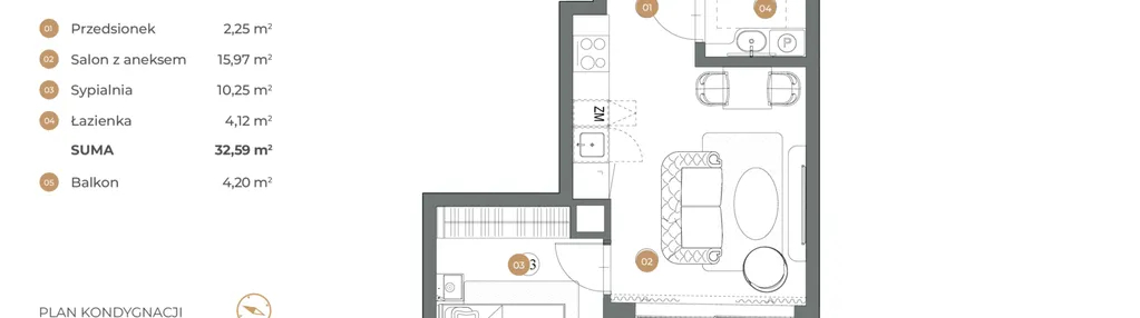 Mieszkanie w inwestycji: Witkiewicza Apartments