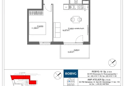 Mieszkanie w inwestycji: Rytm Mokotowa - etap 2B