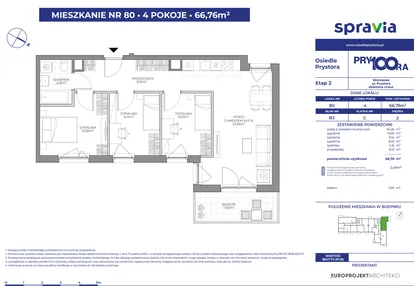 Mieszkanie w inwestycji: Osiedle Prystora Etap 2
