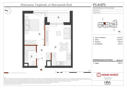 Mieszkanie w inwestycji: Warszawski Świt XIII