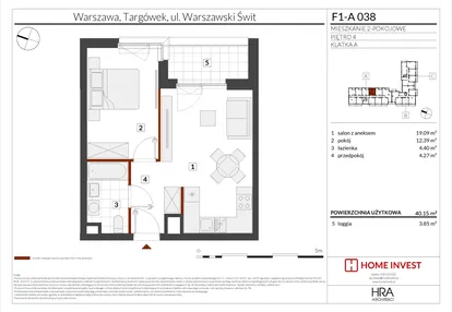 Mieszkanie w inwestycji: Warszawski Świt XIII