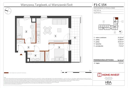Mieszkanie w inwestycji: Warszawski Świt XIII
