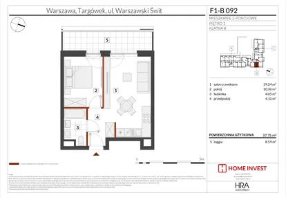 Mieszkanie w inwestycji: Warszawski Świt XIII