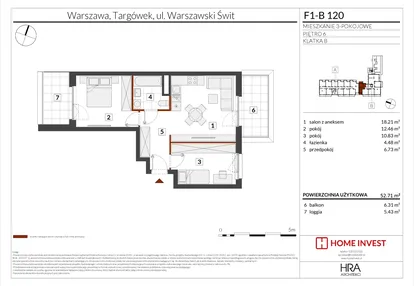 Mieszkanie w inwestycji: Warszawski Świt XIII