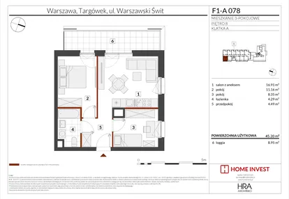 Mieszkanie w inwestycji: Warszawski Świt XIII