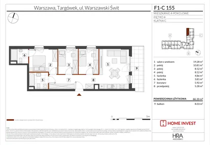 Mieszkanie w inwestycji: Warszawski Świt XIII