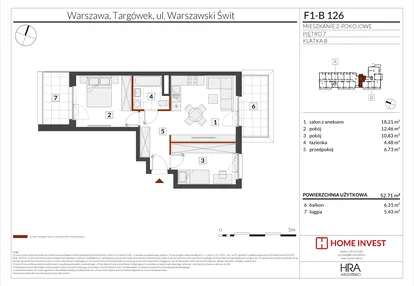 Mieszkanie w inwestycji: Warszawski Świt XIII