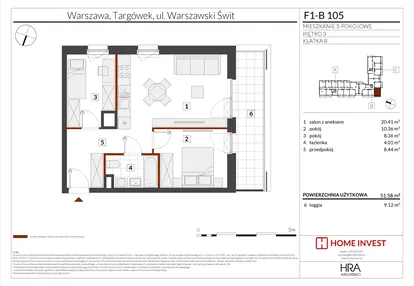 Mieszkanie w inwestycji: Warszawski Świt XIII