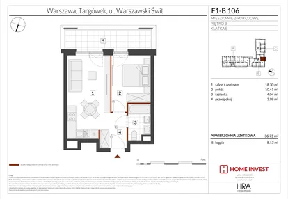 Mieszkanie w inwestycji: Warszawski Świt XIII