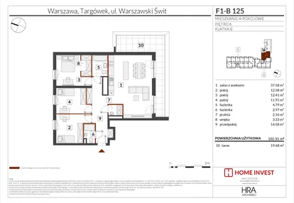 Mieszkanie w inwestycji: Warszawski Świt XIII