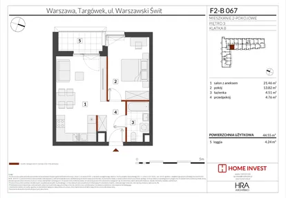 Mieszkanie w inwestycji: Warszawski Świt XIV