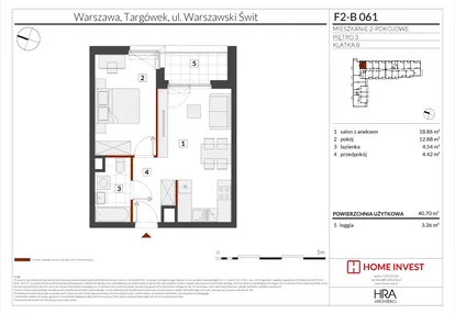 Mieszkanie w inwestycji: Warszawski Świt XIV