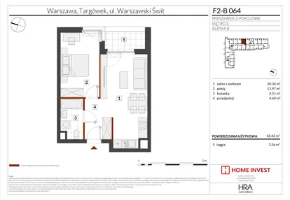 Mieszkanie w inwestycji: Warszawski Świt XIV