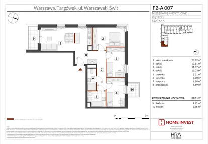 Mieszkanie w inwestycji: Warszawski Świt XIV