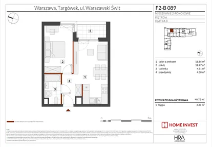 Mieszkanie w inwestycji: Warszawski Świt XIV
