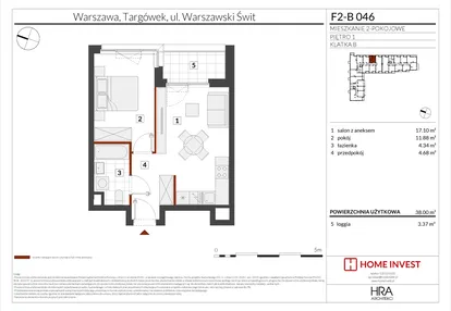 Mieszkanie w inwestycji: Warszawski Świt XIV