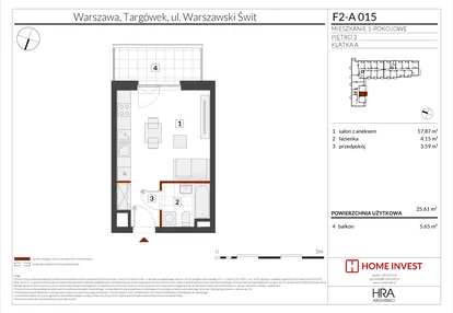 Mieszkanie w inwestycji: Warszawski Świt XIV