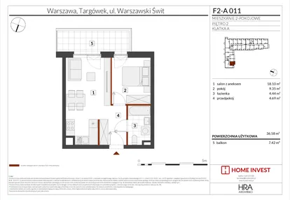 Mieszkanie w inwestycji: Warszawski Świt XIV
