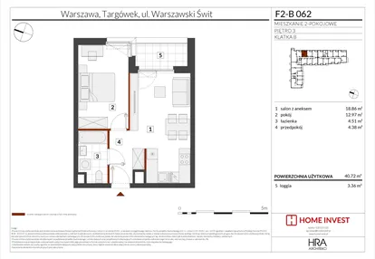 Mieszkanie w inwestycji: Warszawski Świt XIV