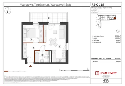 Mieszkanie w inwestycji: Warszawski Świt XIV
