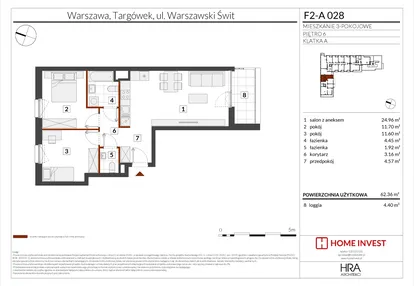 Mieszkanie w inwestycji: Warszawski Świt XIV