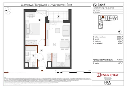 Mieszkanie w inwestycji: Warszawski Świt XIV