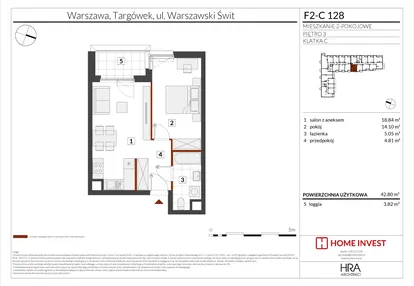 Mieszkanie w inwestycji: Warszawski Świt XIV