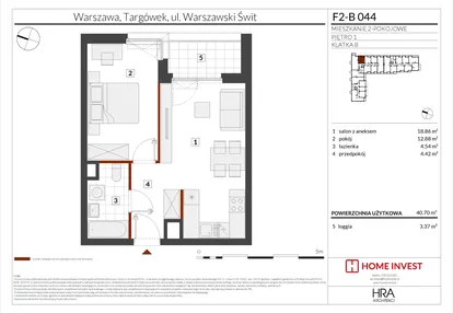 Mieszkanie w inwestycji: Warszawski Świt XIV