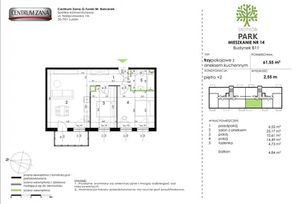Mieszkanie w inwestycji: Snopków Park bud. B11 i B12