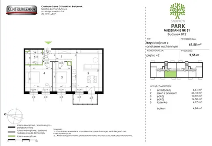 Mieszkanie w inwestycji: Snopków Park bud. B11 i B12