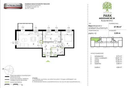 Mieszkanie w inwestycji: Snopków Park bud. B11 i B12