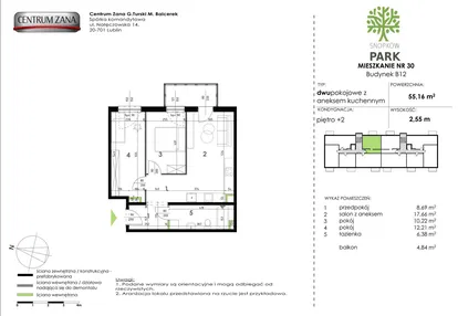Mieszkanie w inwestycji: Snopków Park bud. B11 i B12