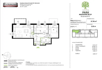 Mieszkanie w inwestycji: Snopków Park bud. B11 i B12