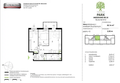 Mieszkanie w inwestycji: Snopków Park bud. B11 i B12
