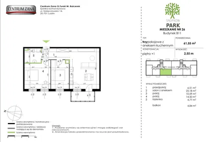 Mieszkanie w inwestycji: Snopków Park bud. B11 i B12