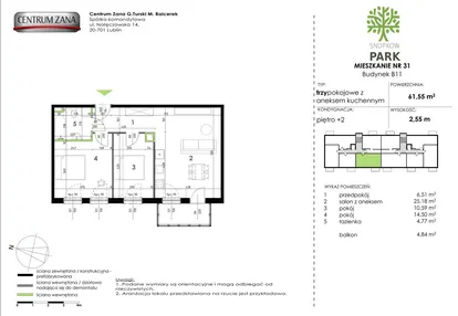 Mieszkanie w inwestycji: Snopków Park bud. B11 i B12
