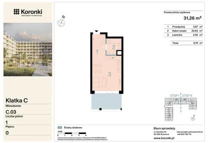 Mieszkanie w inwestycji: Koronki Apartamenty Korfantego - Etap I