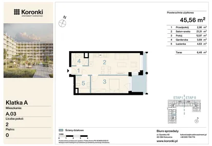 Mieszkanie w inwestycji: Koronki Apartamenty Korfantego - Etap I