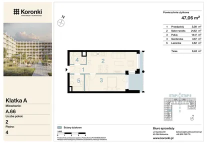 Mieszkanie w inwestycji: Koronki Apartamenty Korfantego