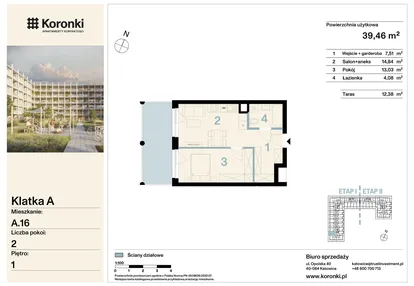 Mieszkanie w inwestycji: Koronki Apartamenty Korfantego