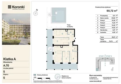Mieszkanie w inwestycji: Koronki Apartamenty Korfantego - Etap I