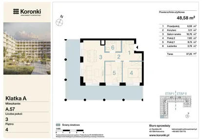 Mieszkanie w inwestycji: Koronki Apartamenty Korfantego