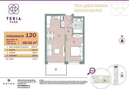 Mieszkanie w inwestycji: Teria Park
