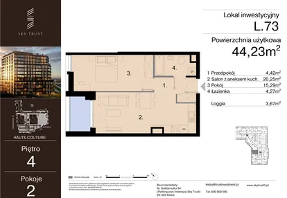 Mieszkanie w inwestycji: Sky Trust etap III - apartamenty inwestycyjne 23% VAT
