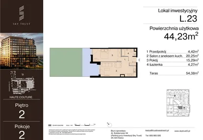 Mieszkanie w inwestycji: Sky Trust etap III - apartamenty inwestycyjne 23% VAT