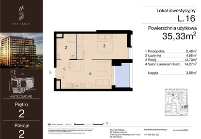 Mieszkanie w inwestycji: Sky Trust etap III - apartamenty inwestycyjne 23% VAT